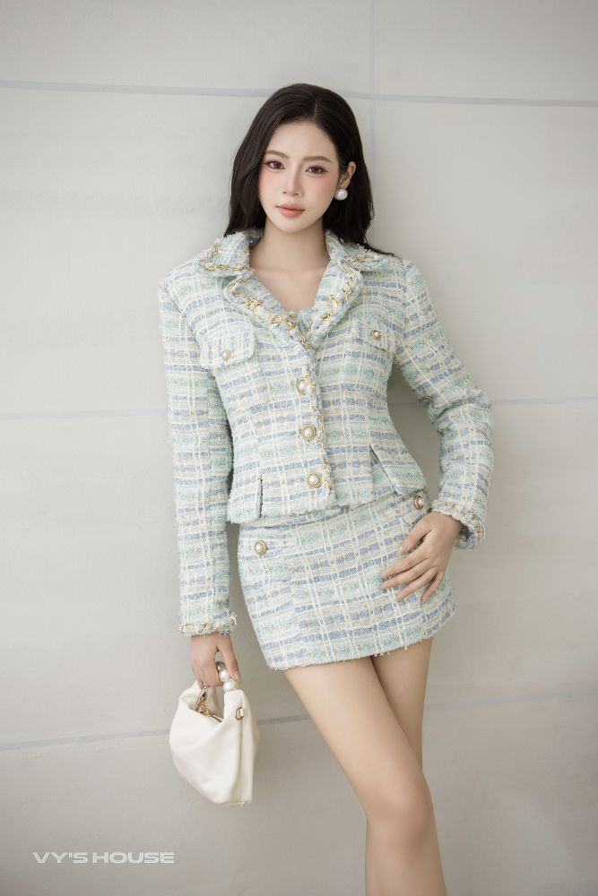 BLUE TWEED